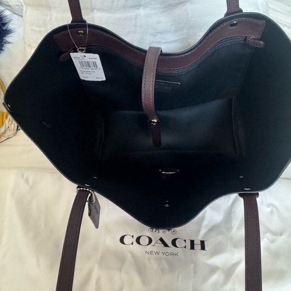 Coach Oxblood Leather Market Tote - NEW with tag - Picture 4 of 7